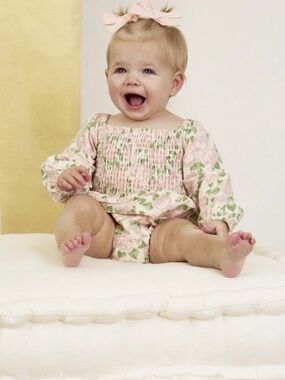 NWOT Tullabee Laynie Floral Baby Bubble Romper 3-6 Months